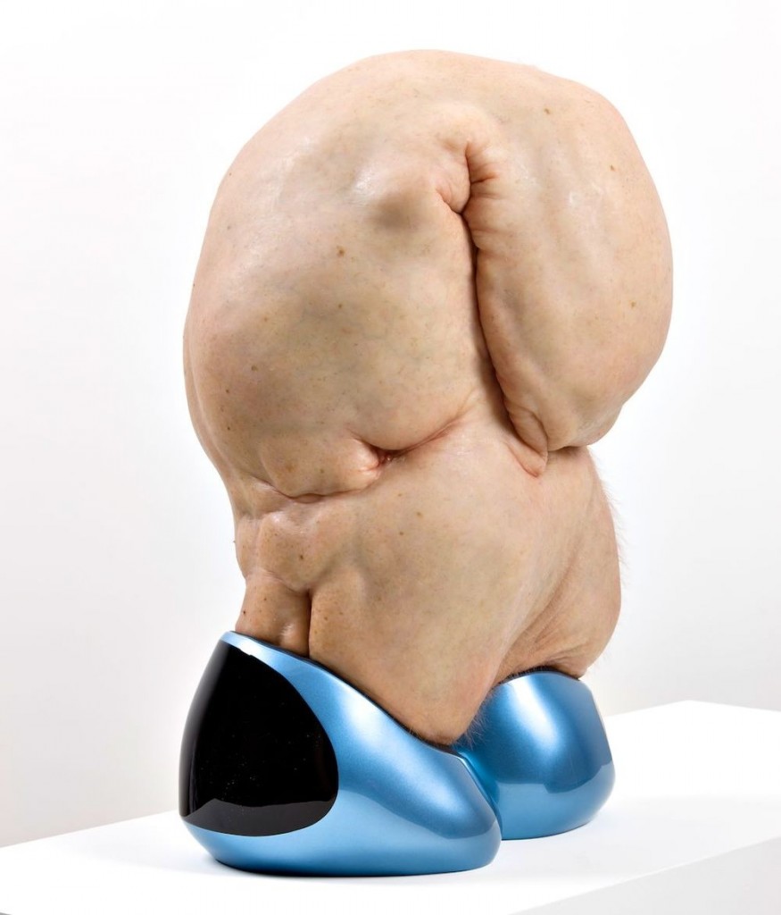 Patricia Piccinini , Atlas , 2012 - silikon, fiberglas, insan saçı ve boya - 84x54x50 cm